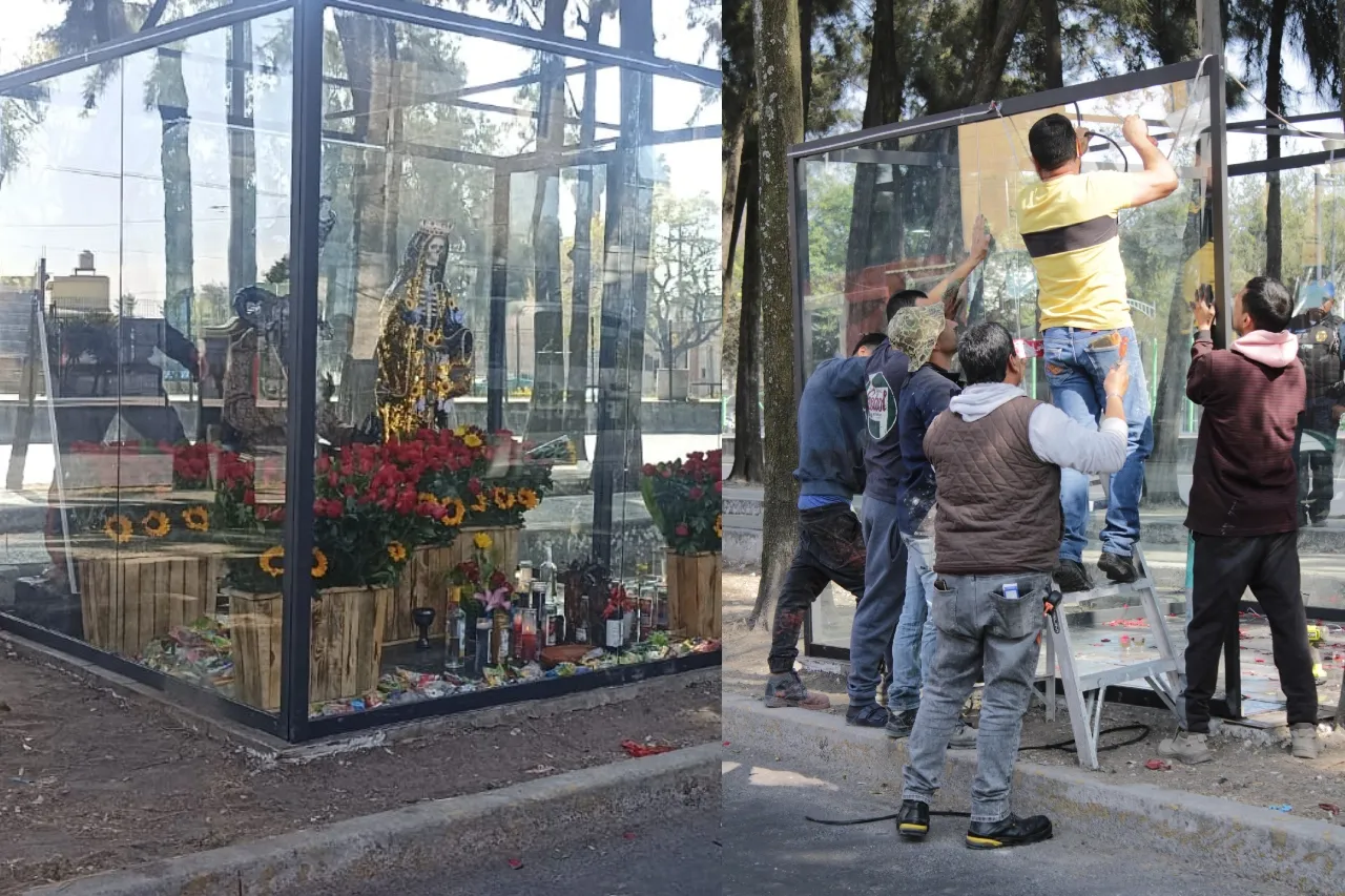 Instalan altar a Satán en plena calle; autoridades lo retiran