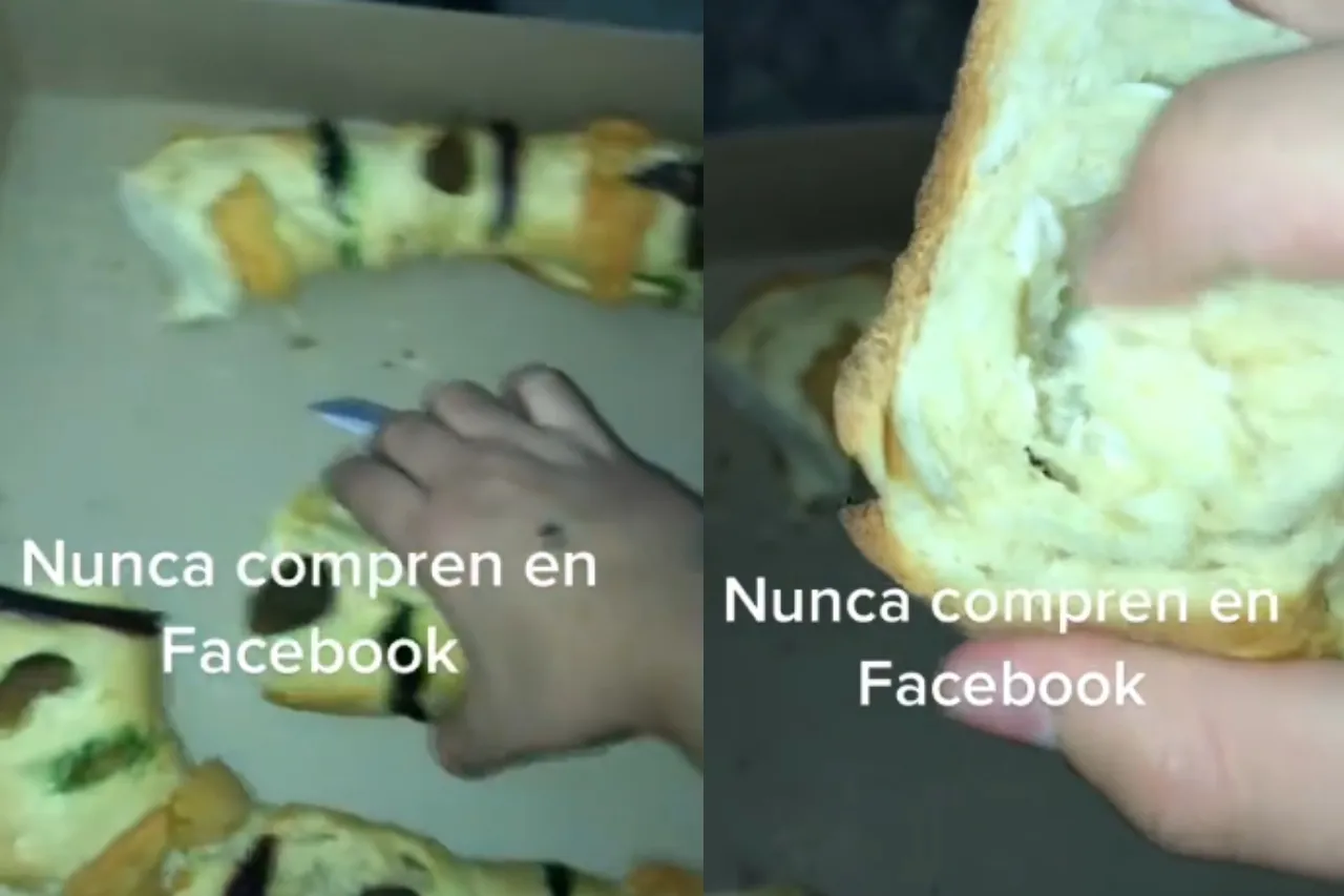 'Era torta de Reyes'; compra rosca por Facebook y descubre que eran bolillos