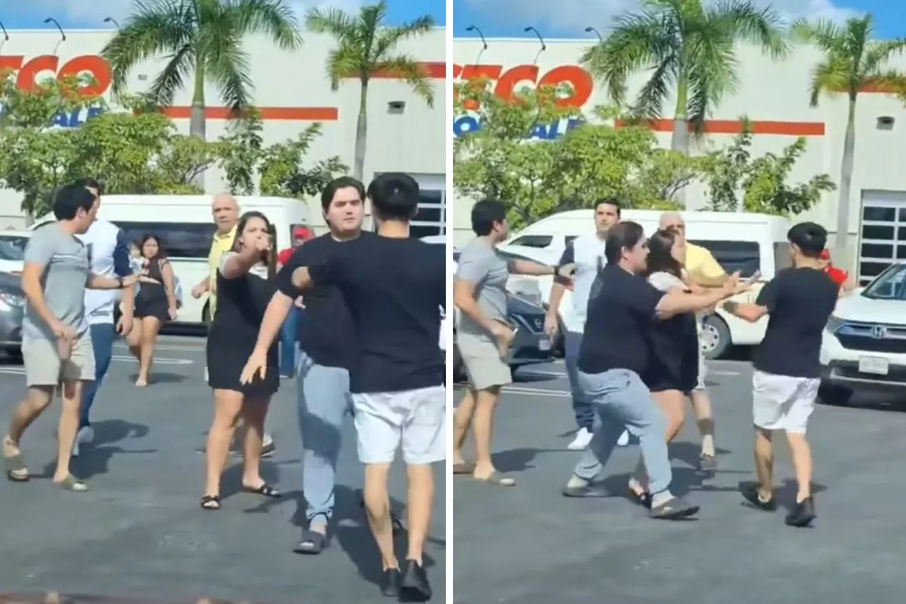 Video: No solo por los postres, ahora pelean por el estacionamiento en Costco