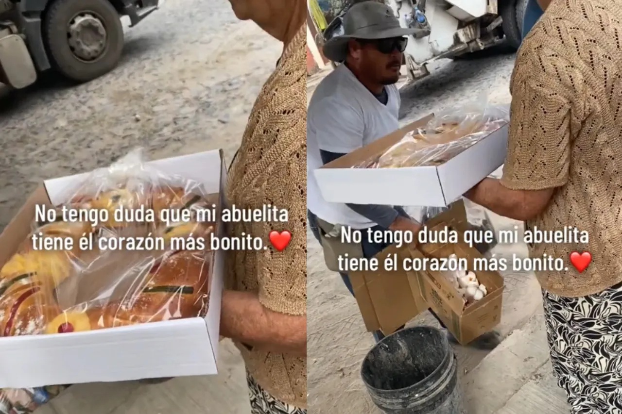 'Tiene el corazón más bonito'; abuelita regala rosca a recolectores de basura