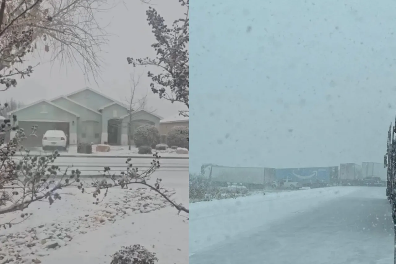 Azota tormenta de nieve a Las Cruces; reportan carambola en la I-10