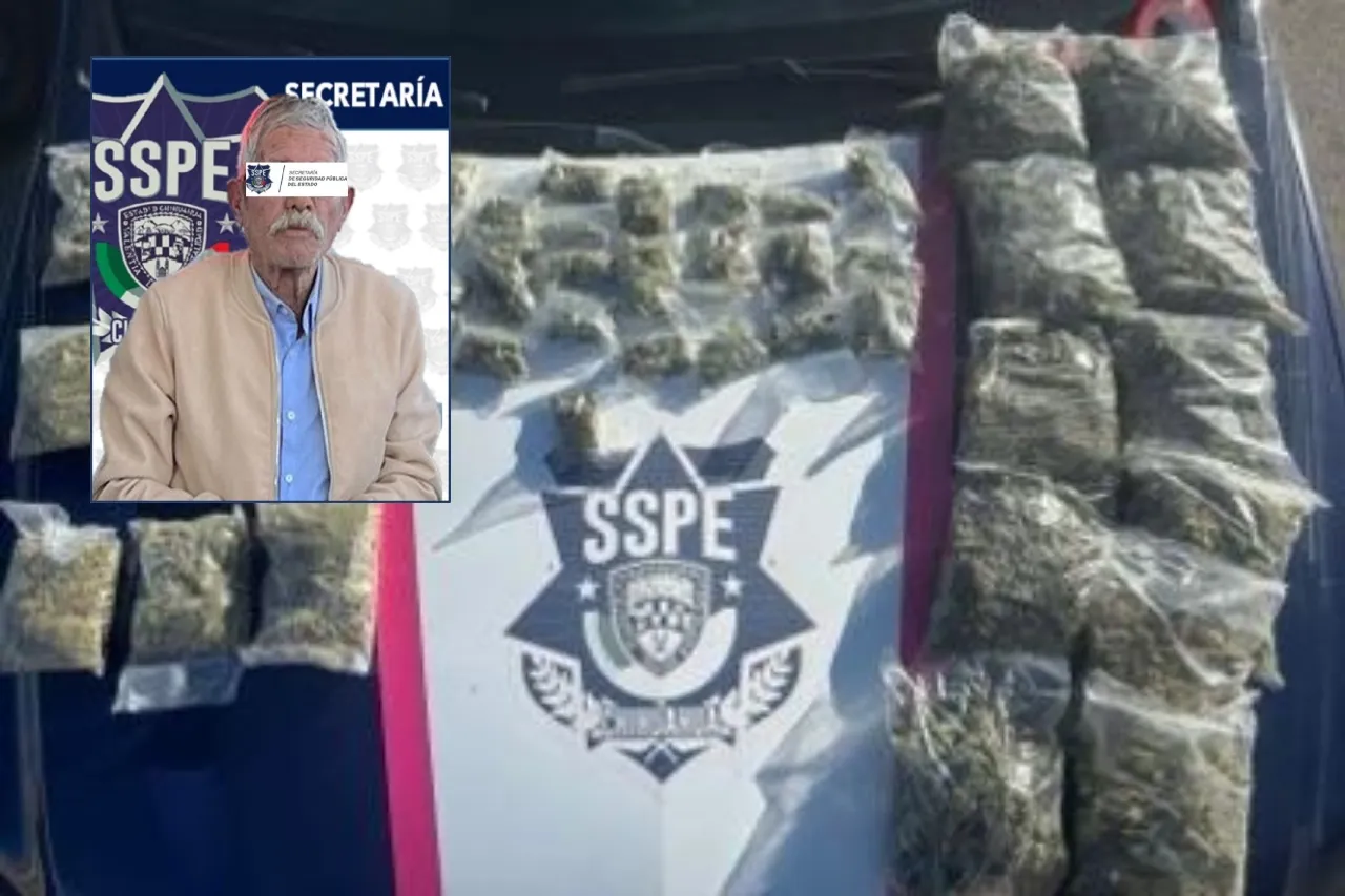 'Eran para las reumas'; cae 'abuelito' con 4 kilos de marihuana