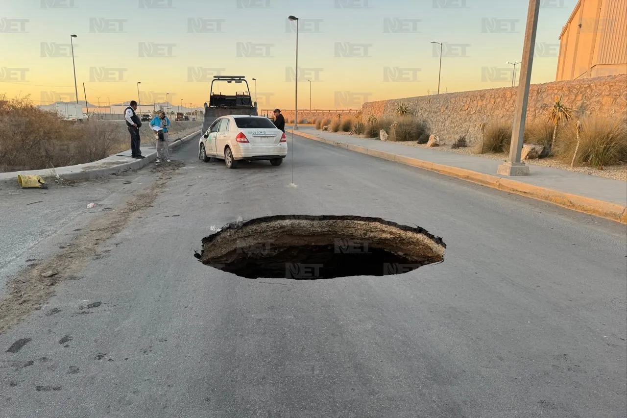 Así se ve el socavón de Waterfill