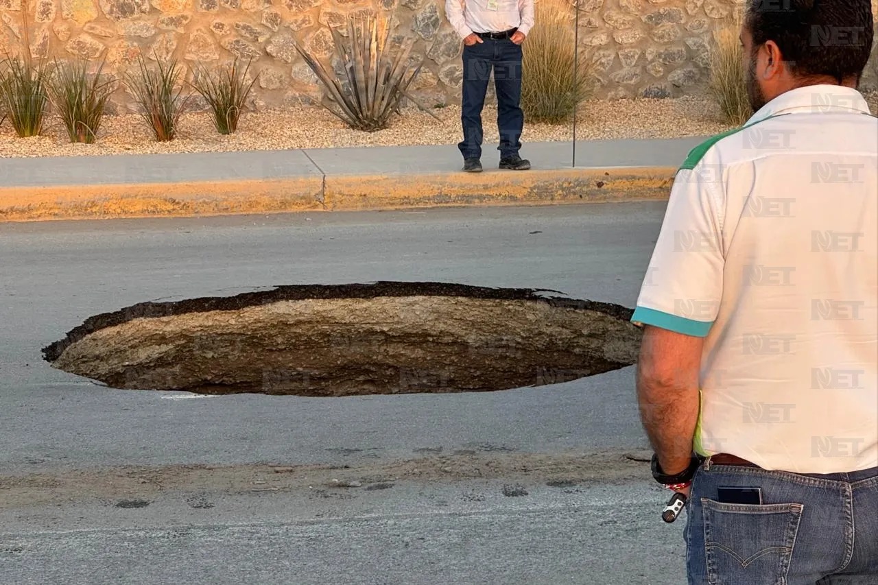 Así se ve el socavón de Waterfill