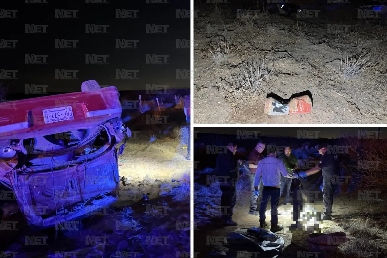 Alcohol, carretera y volante dejan muerto a adulto mayor en volcadura