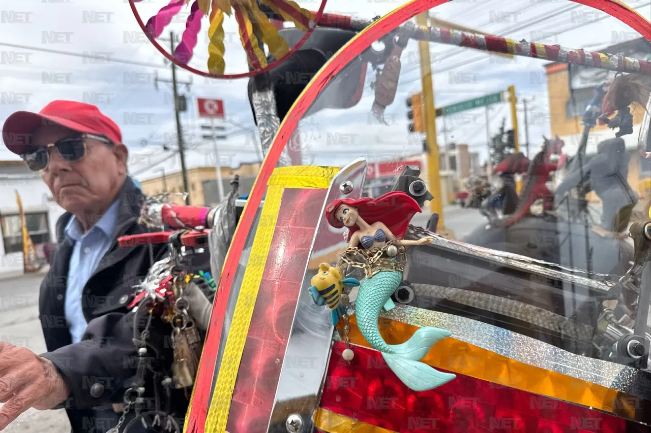 Don Toño, creatividad y detalle sobre dos ruedas en el centro de Juárez