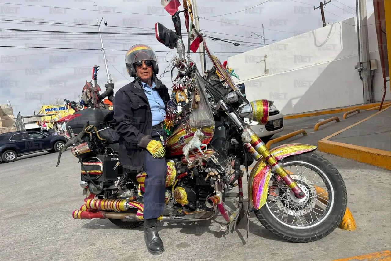 Don Toño, creatividad y detalle sobre dos ruedas en el centro de Juárez