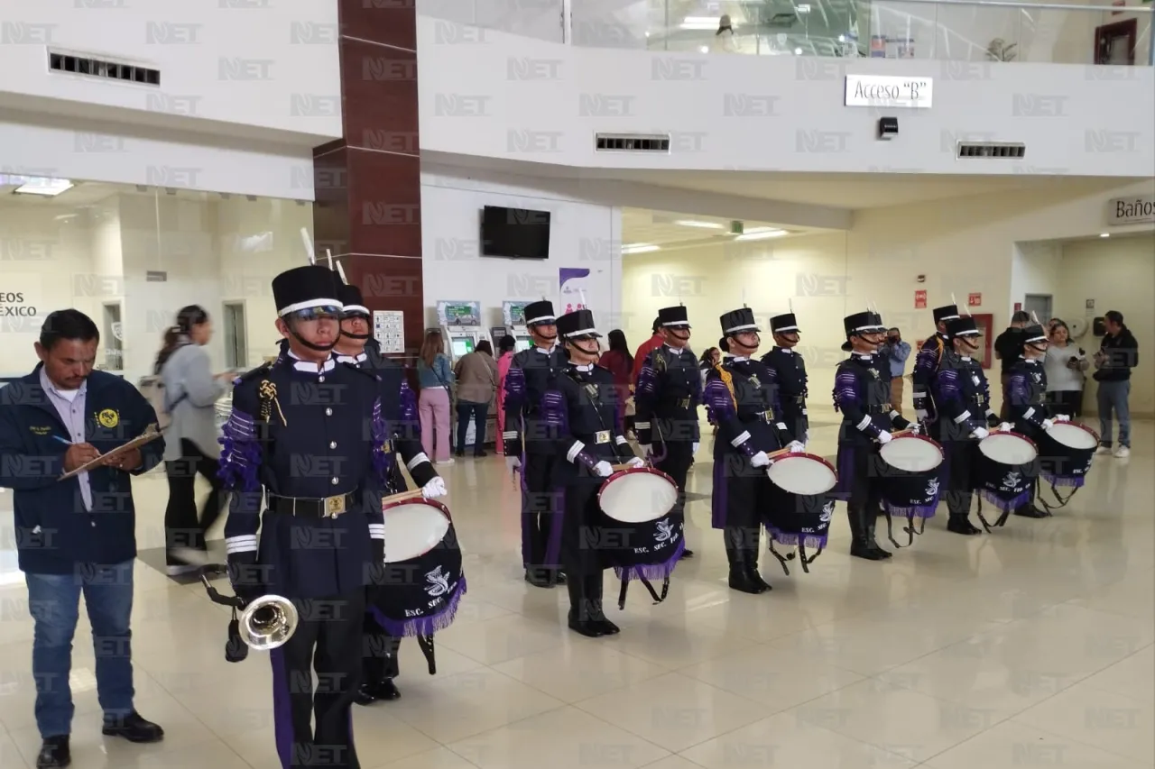 Realizan concurso de Bandas de Guerra en Pueblito Mexicano