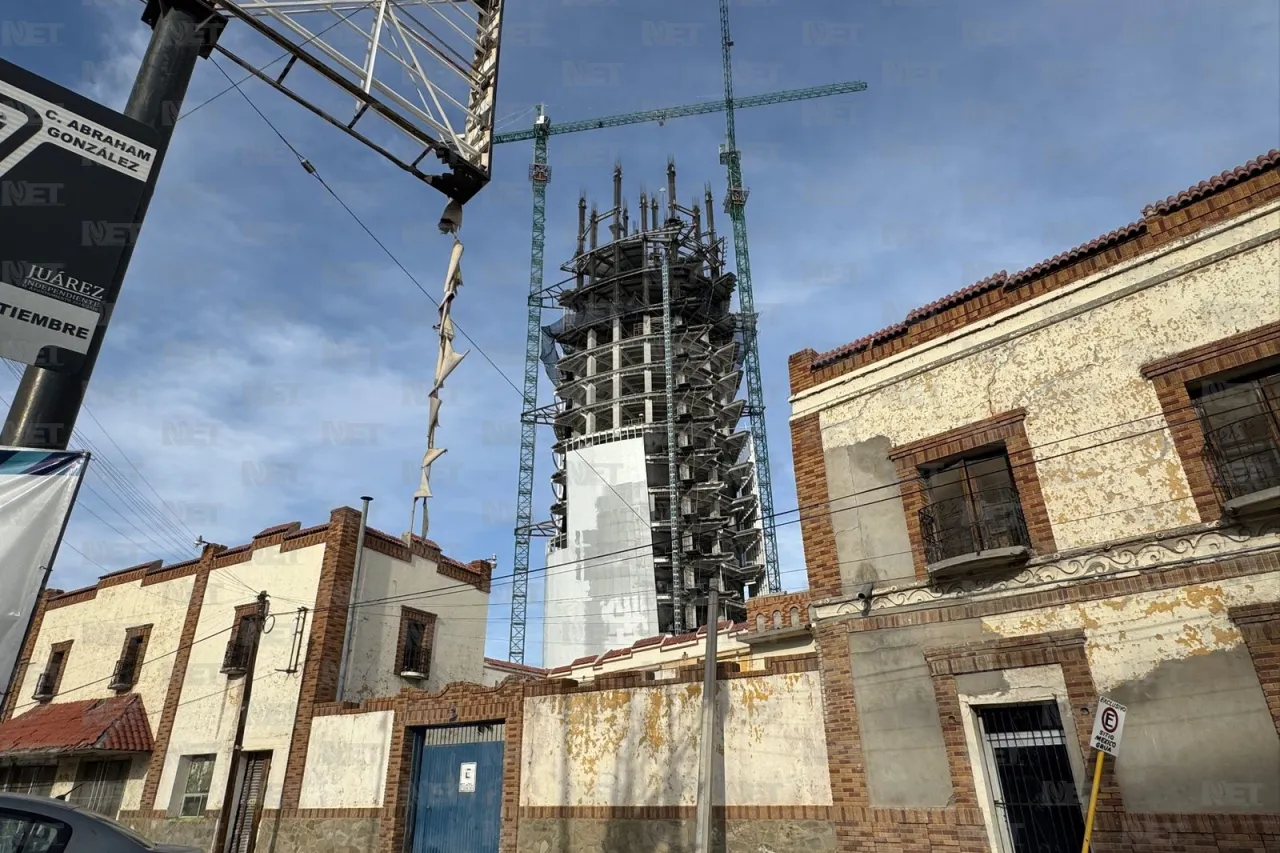 Torre Centinela, ya visible desde distintos puntos de Ciudad Juárez