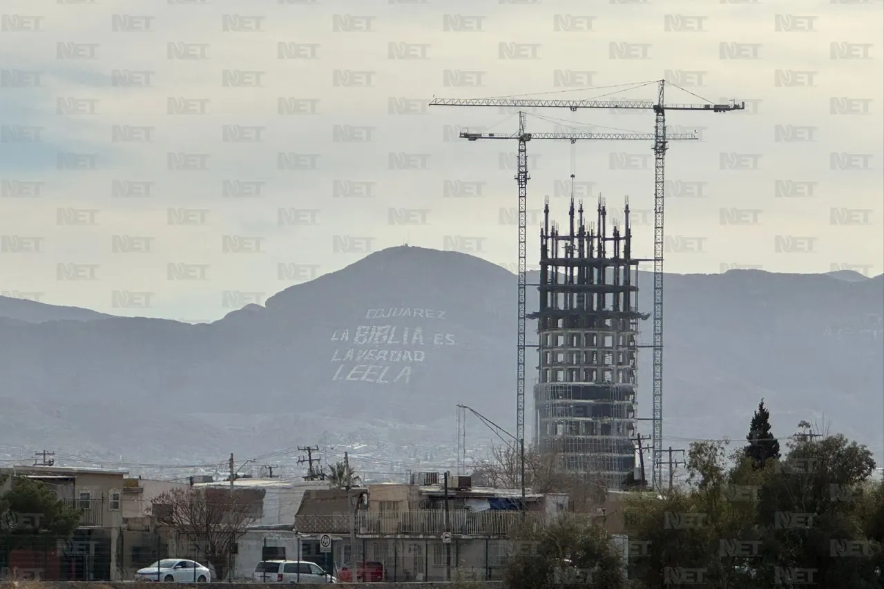 Torre Centinela, ya visible desde distintos puntos de Ciudad Juárez