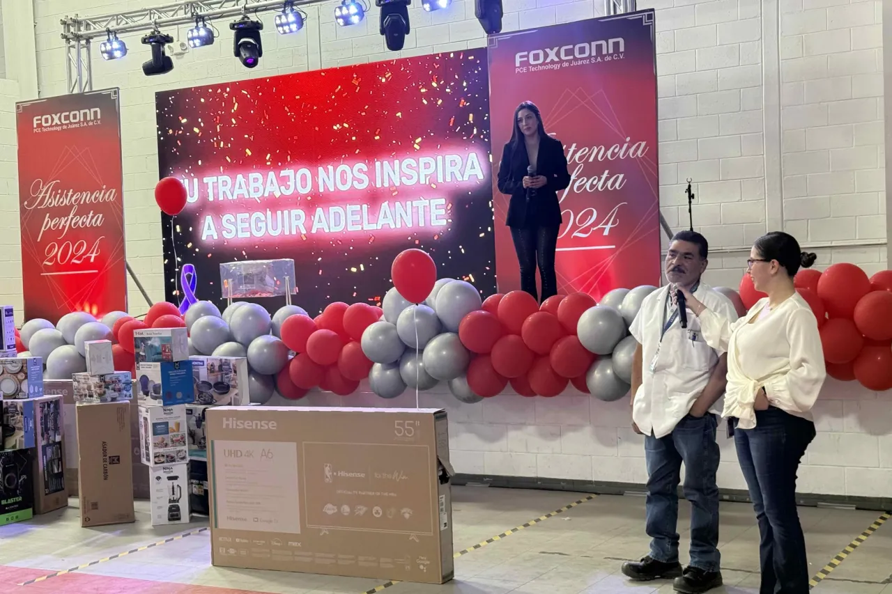 Celebra Foxconn San Jerónimo logros de asistencia perfecta entre sus empleados