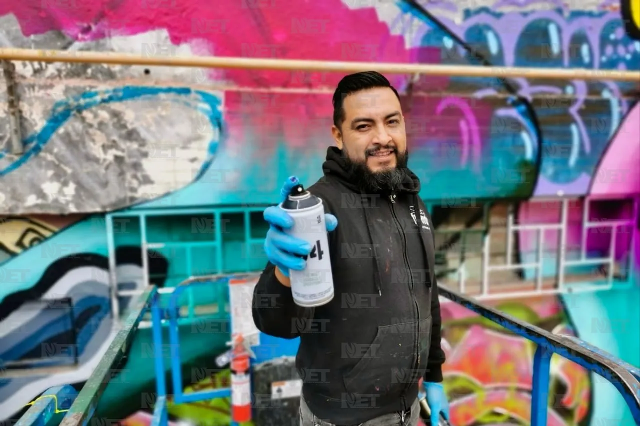 Regresa Spaik a Juárez, plasma su arte en edificio histórico