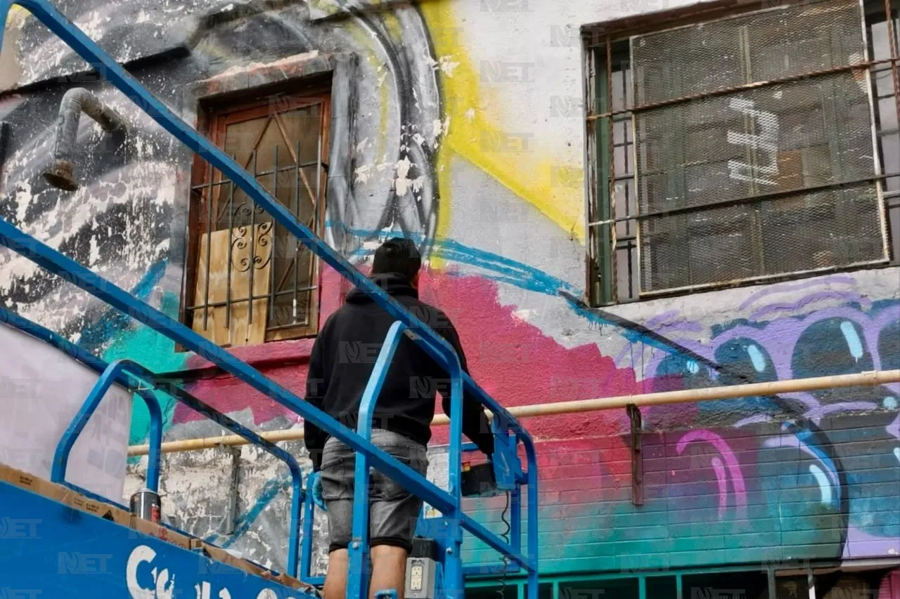 Regresa Spaik a Juárez, plasma su arte en edificio histórico