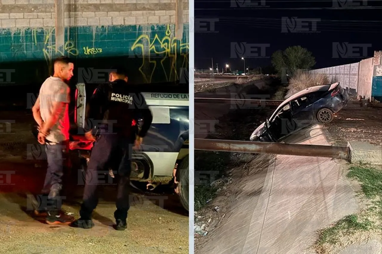 'Relax' de martes: Ebrio termina con carro en acequia