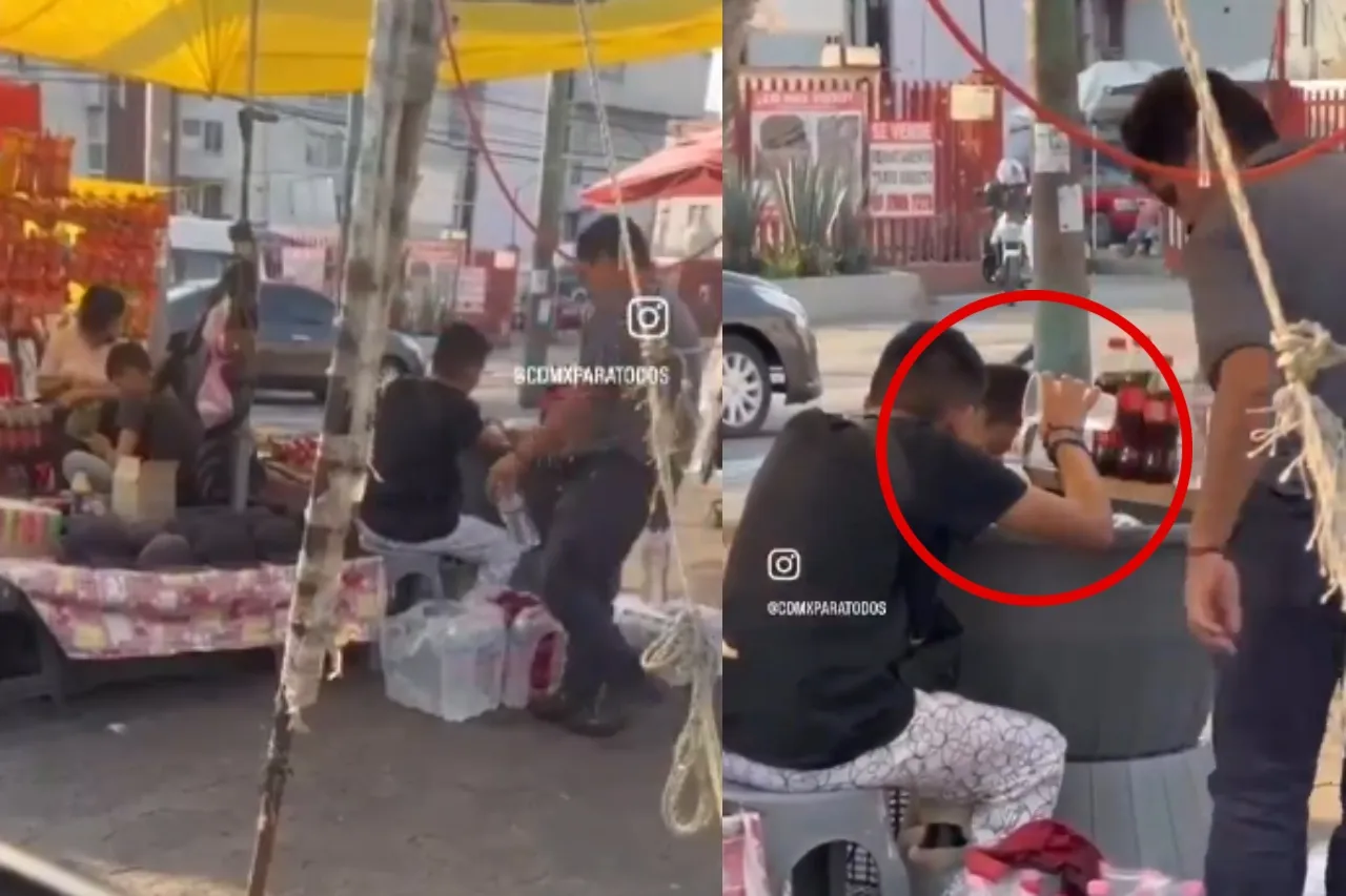 Captan a vendedor ambulante rellenado botellas con agua de una tina