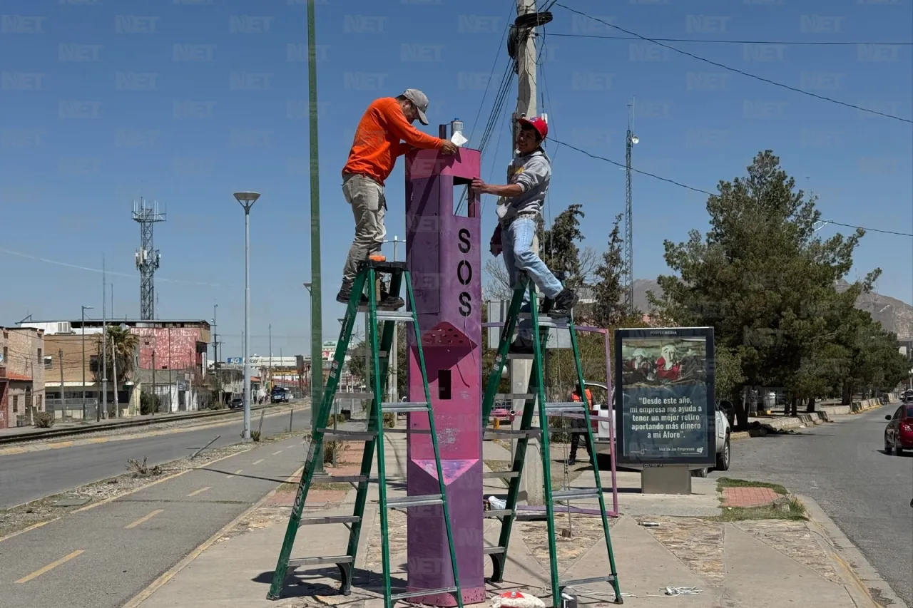 Dan mantenimiento a botones de pánico del Corredor Seguro para Mujeres
