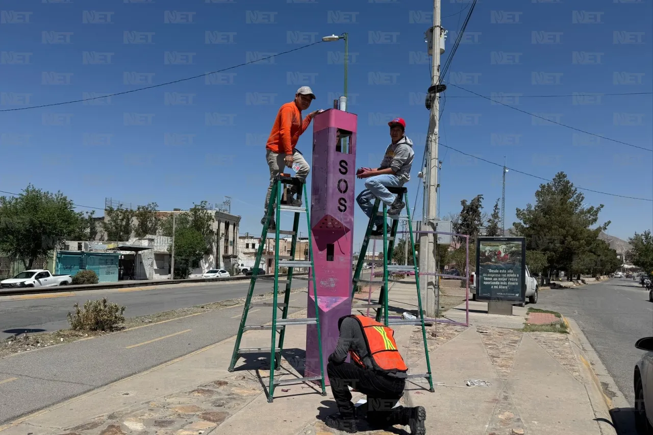 Dan mantenimiento a botones de pánico del Corredor Seguro para Mujeres