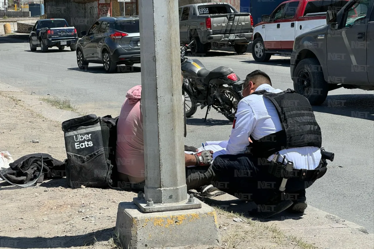 Chocan a biker y resulta lesionado