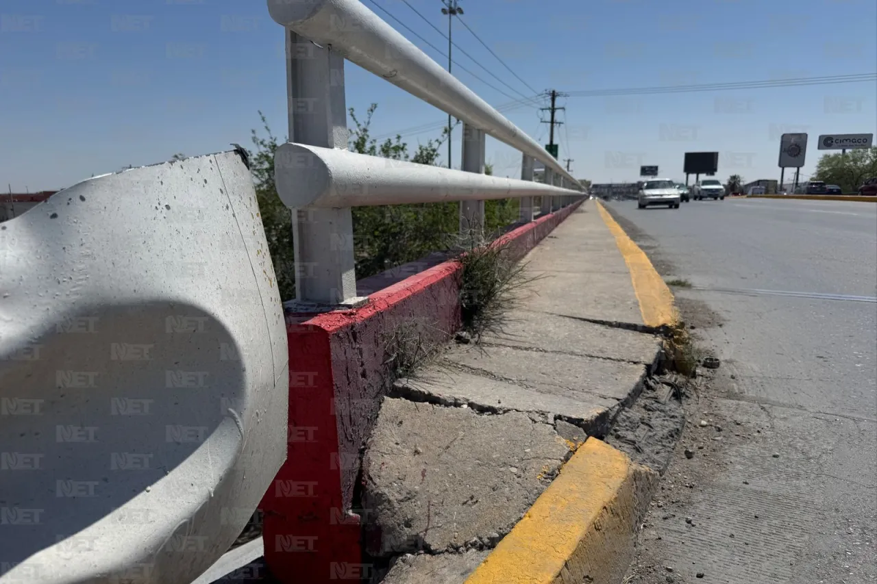 Revisa Protección Civil estado del puente del Trébol por cuarteaduras