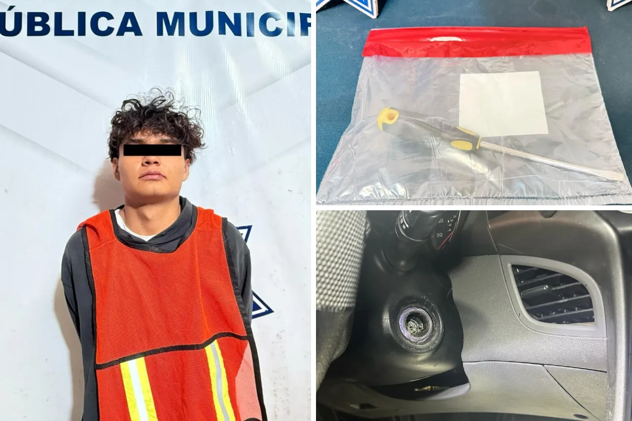 Con un desarmador intentó robar un auto en Juárez