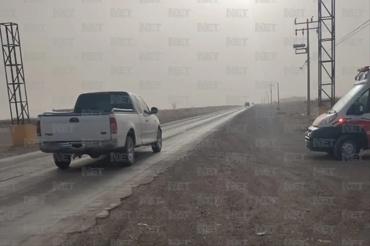 Reabren la carretera Juárez-Ahumada tras cierre por tolvaneras