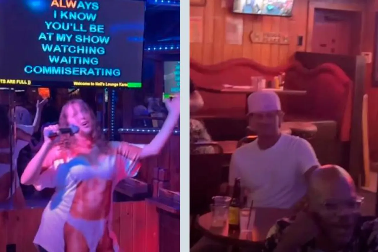 Mujer canta tema de Blink-182 en karaoke ¡con Tom DeLonge entre el público!