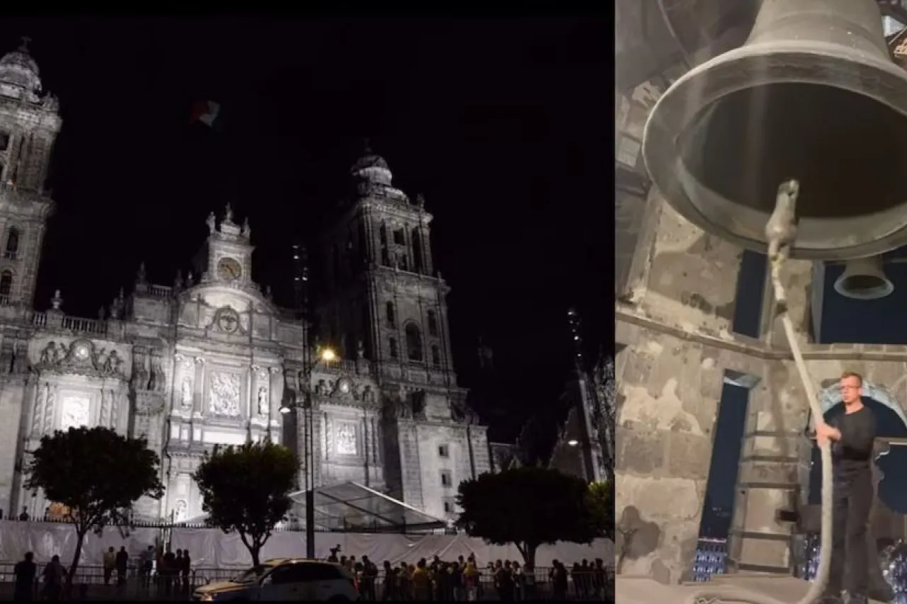 Video: Así sonó la Campana Mayor de Catedral de CDMX por la muerte del Papa