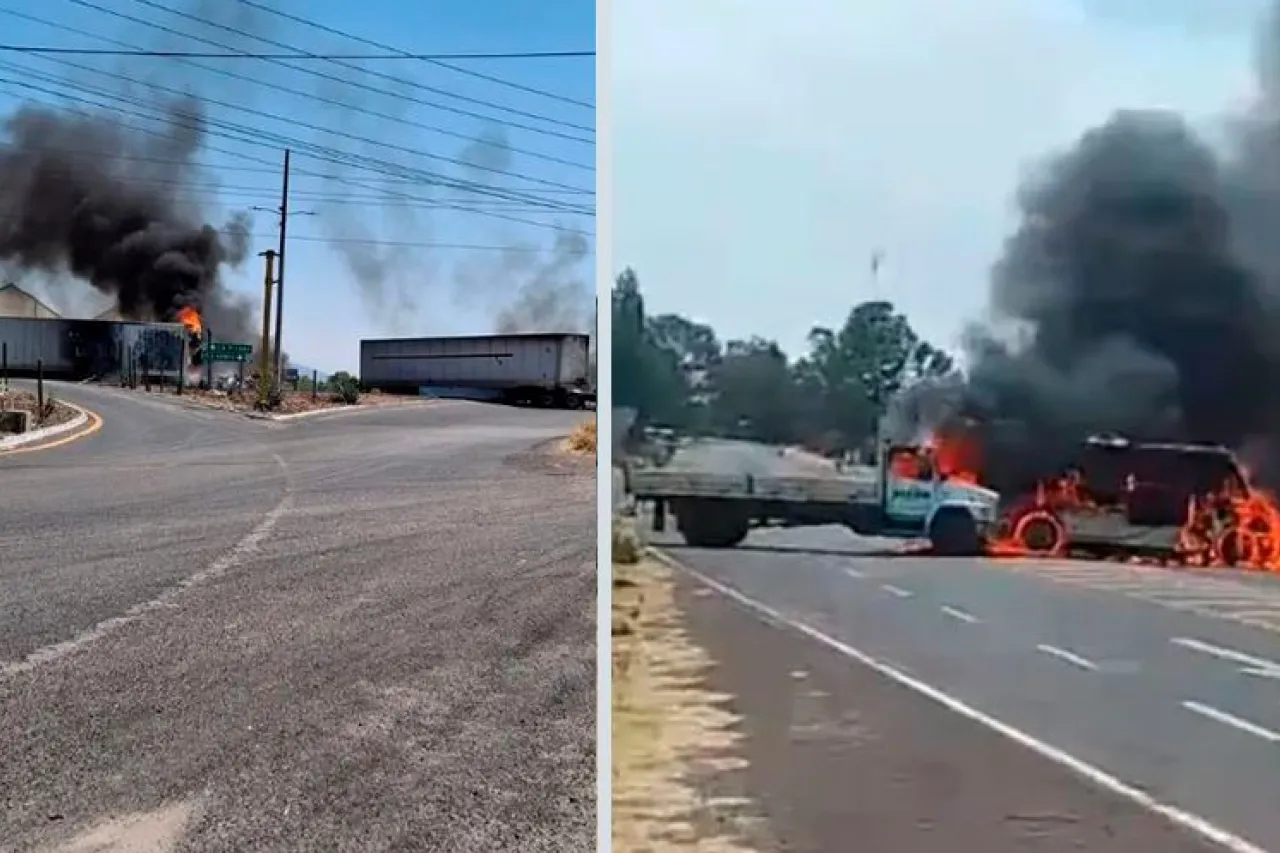 Bloqueos simultáneos y ataques incendiarios en Michoacán, Jalisco y Guanajuato