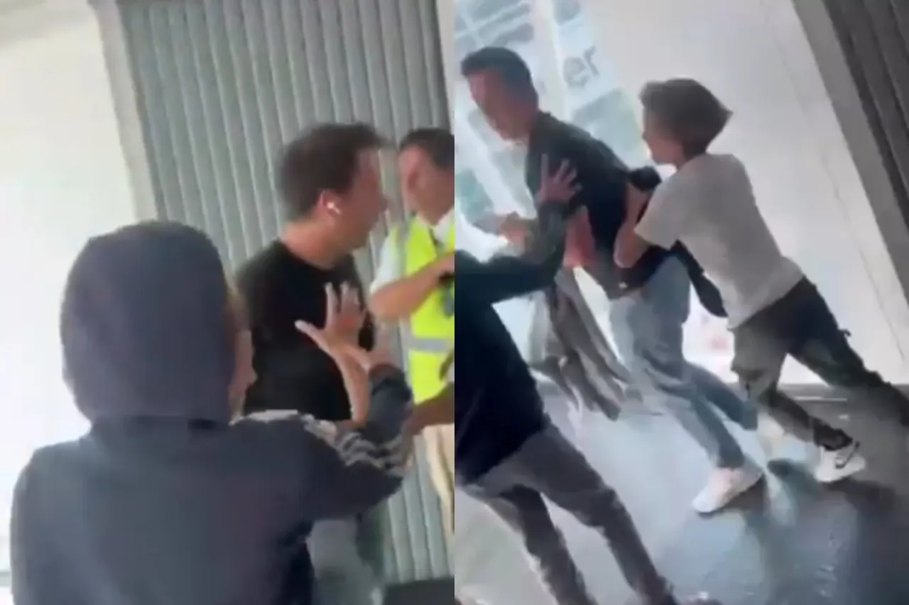 Sujeto golpea a empleado en vuelo en Vallarta; hijos suplican que se detenga