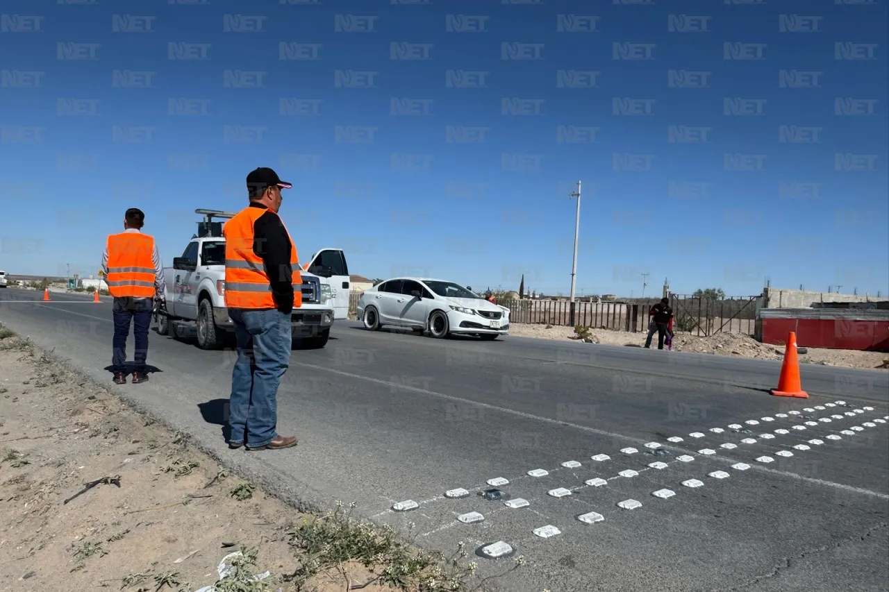 Colocan topes y señalética en los Kilómetros tras protesta de vecinos
