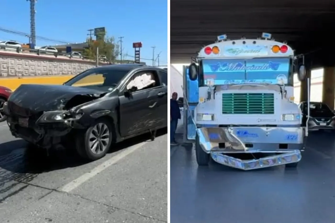 Chocan en De las Torres y provocan tráfico lento