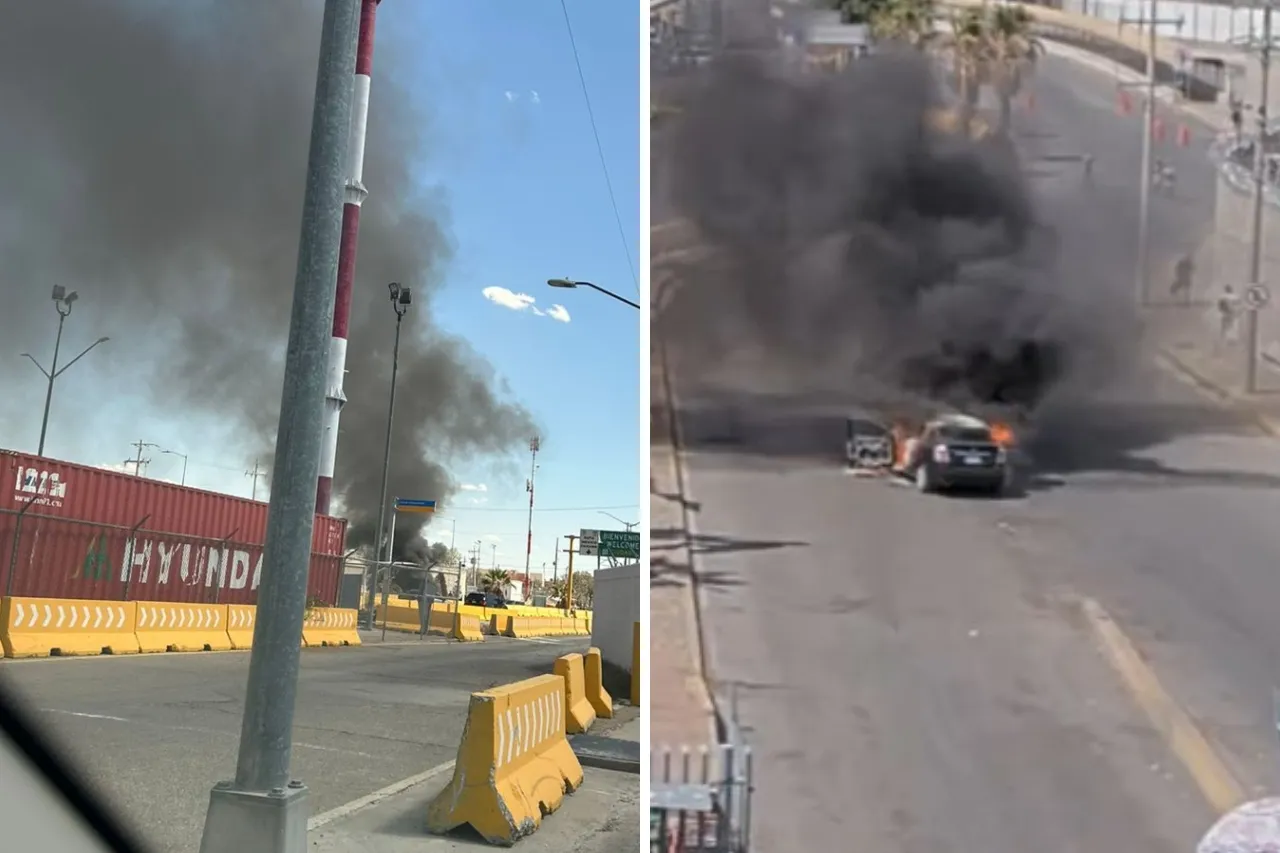 Se incendia auto en el puente Libre
