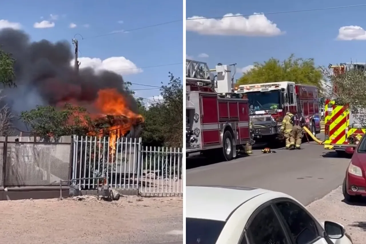 Video: Se incendia casa móvil en El Paso