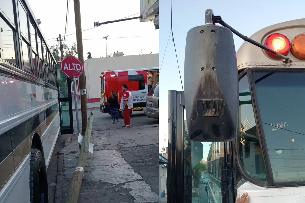 Ruta tira poste y cae sobre pareja que caminada por la zona