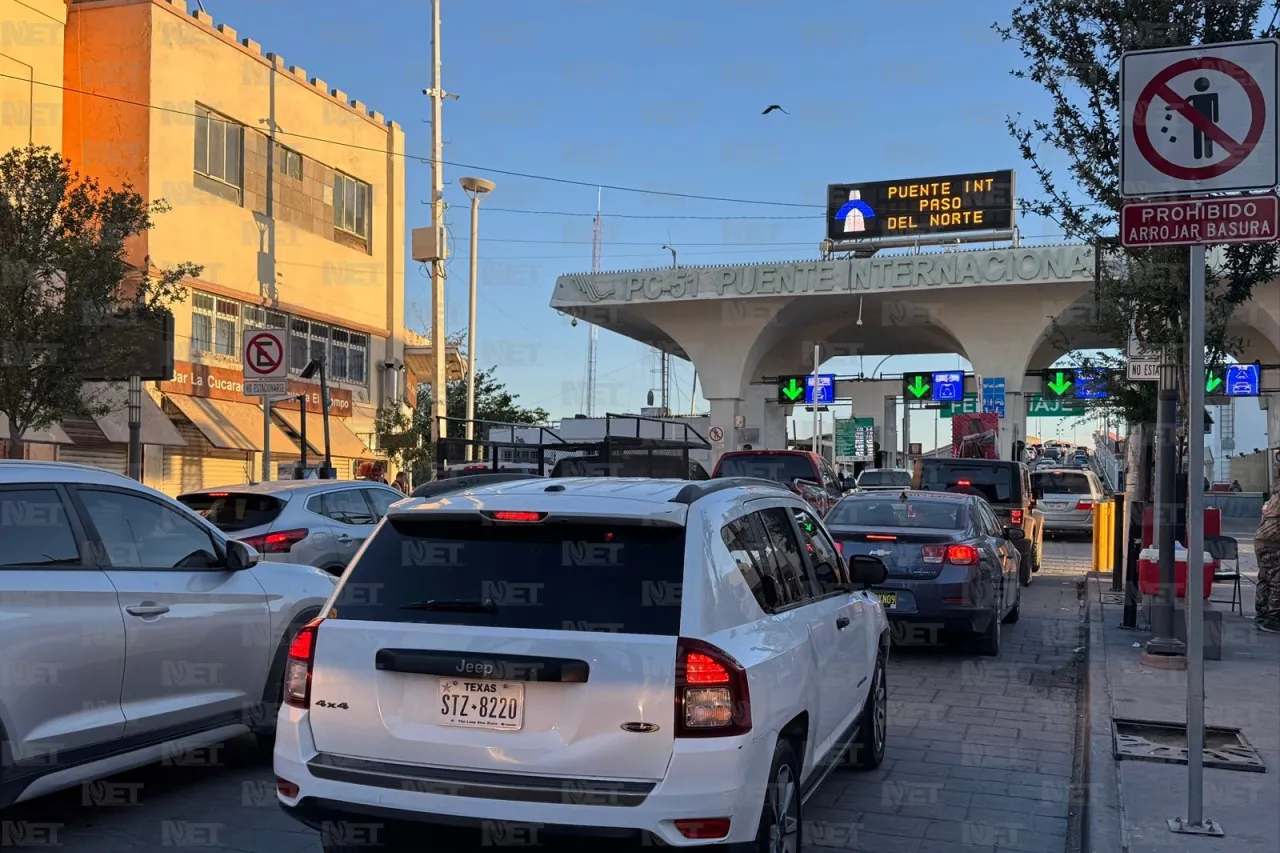 Largas filas y demoras en cruces internacionales