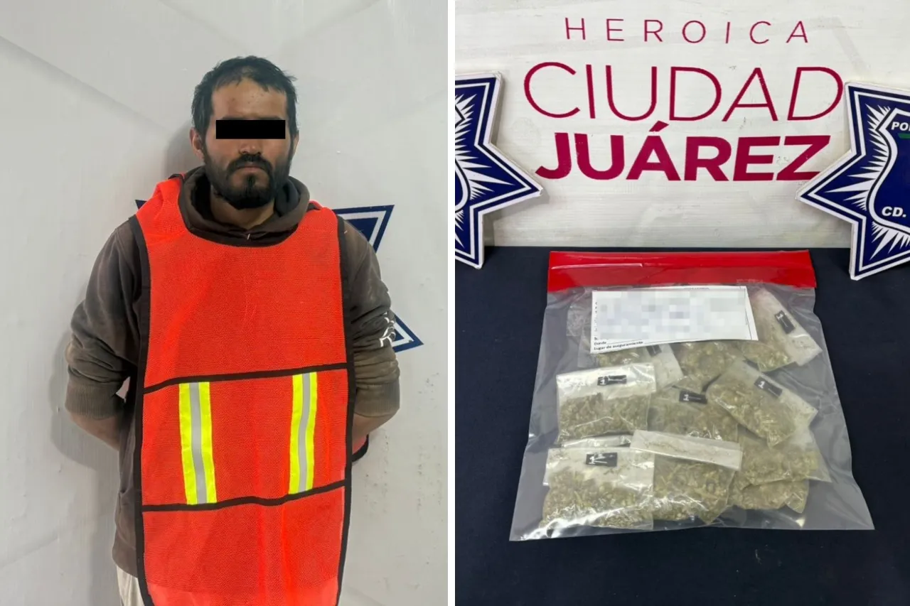 Lo abordan por cometer falta administrativa y le encuentran 12 dosis de droga