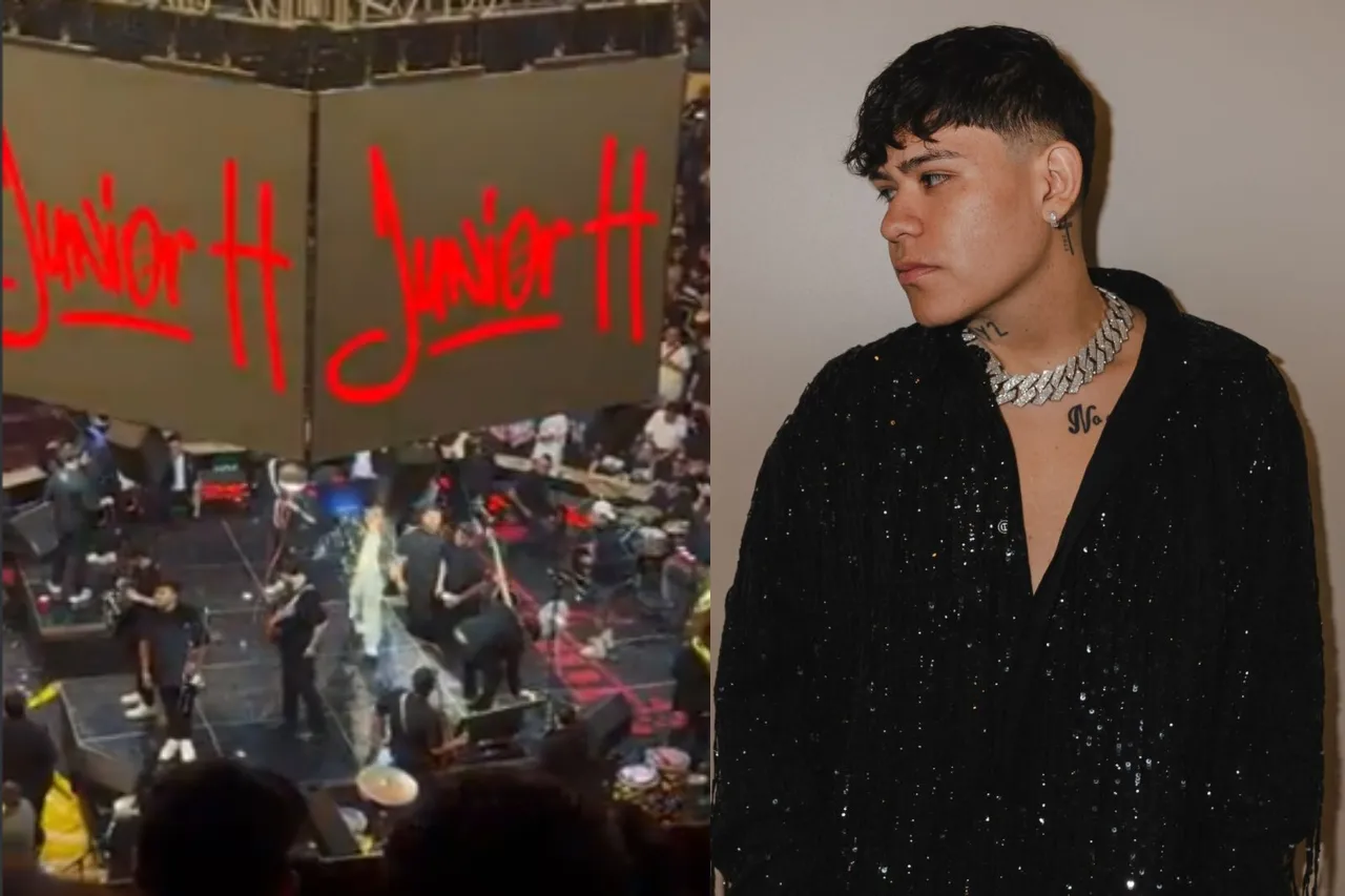 Le apagan el micrófono a Junior H cuando se disponía a cantar corridos tumbados