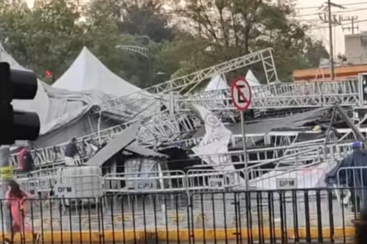 Colapsa estructura durante festejo del Día de las Madres en CDMX