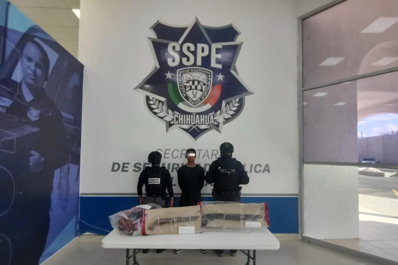 Arresta SSPE a joven de 18 años con armas largas