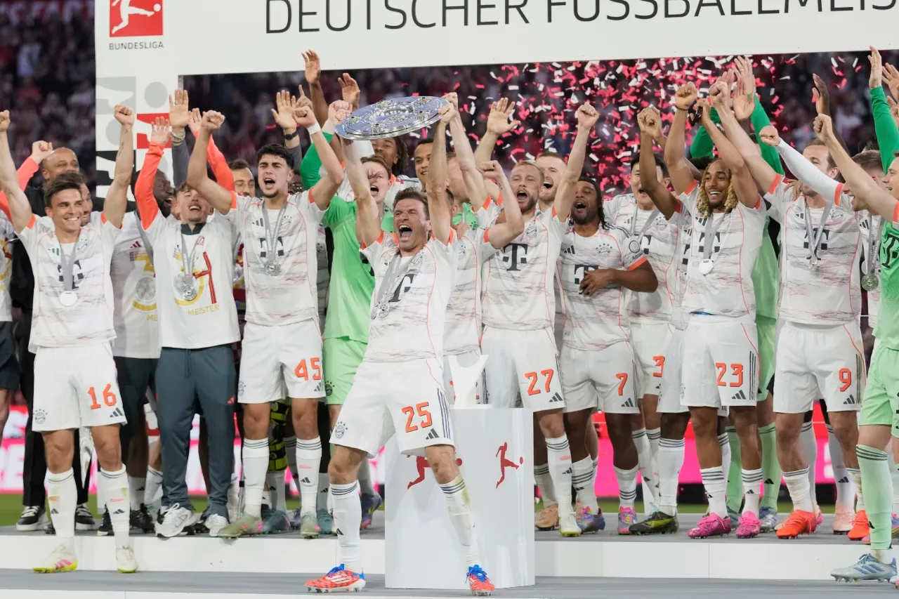 Bayern Munich celebra el título de la Bundesliga