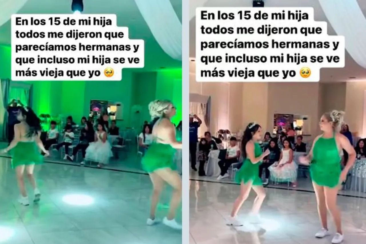 Madre se 'roba' el show en XV de su hija y la tunden en redes