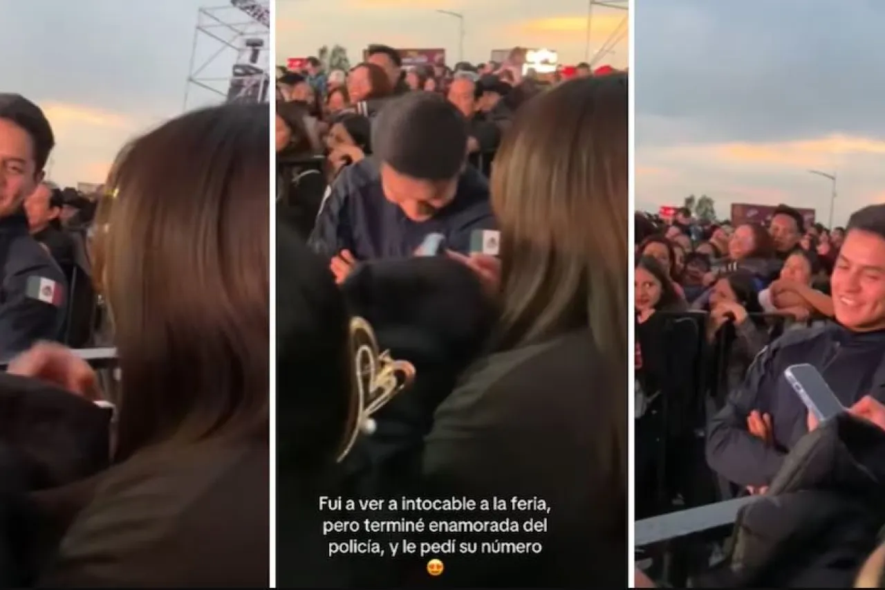 Video: 'Eso mamona'; le pide número de cel a policía durante concierto