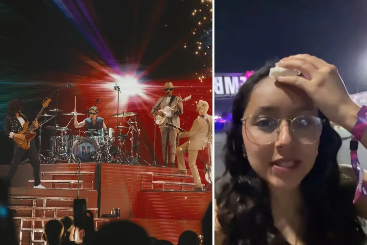 Baterista de Morat lanza su baqueta y le provoca chichón en la cabeza a fan
