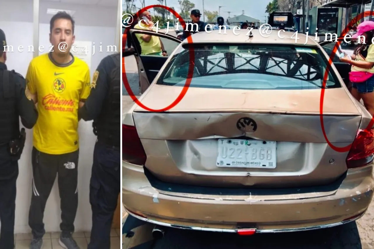 No vio el pase a la final: Cae americanista con auto robado rumbo al estadio