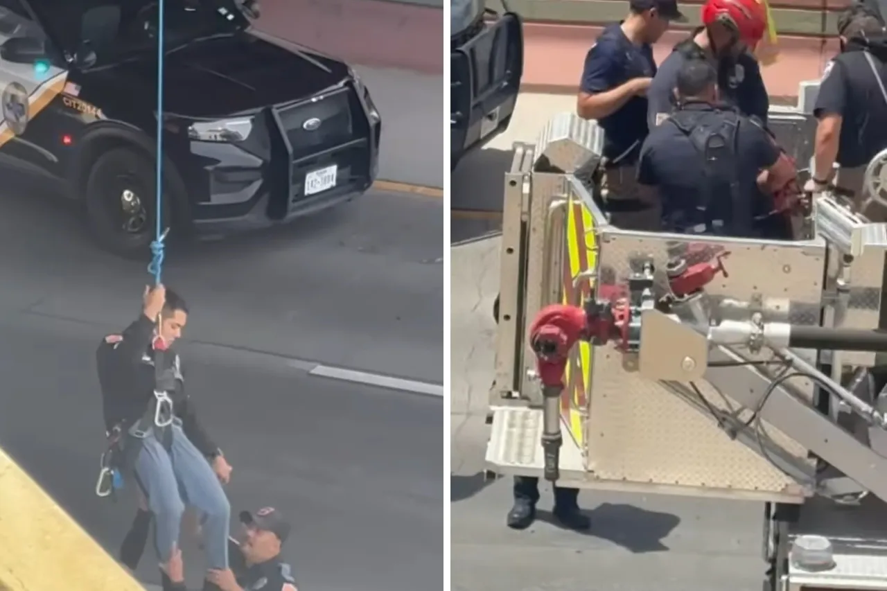Rescatan a mujer de un puente en El Paso