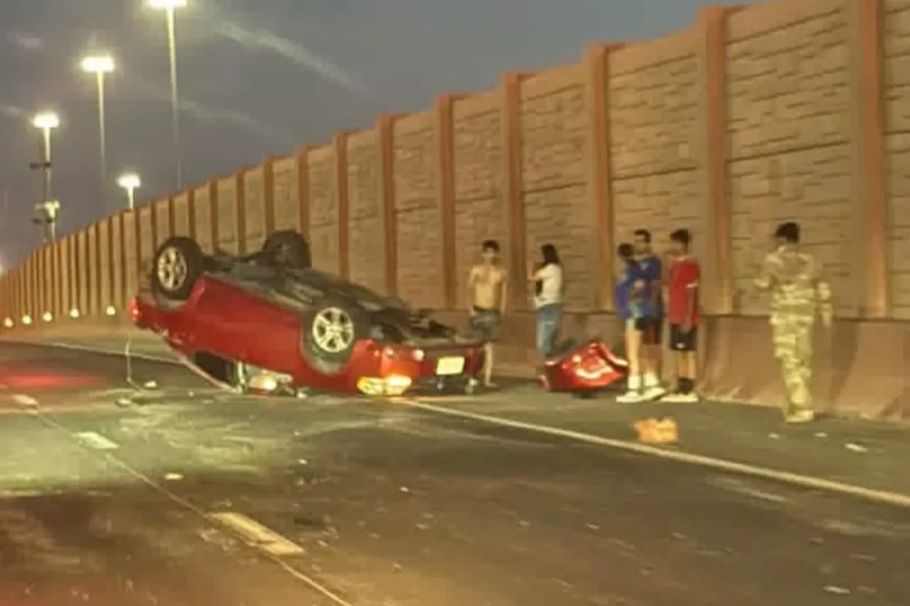 Video: Vuelca auto en el Loop 375 en El Paso