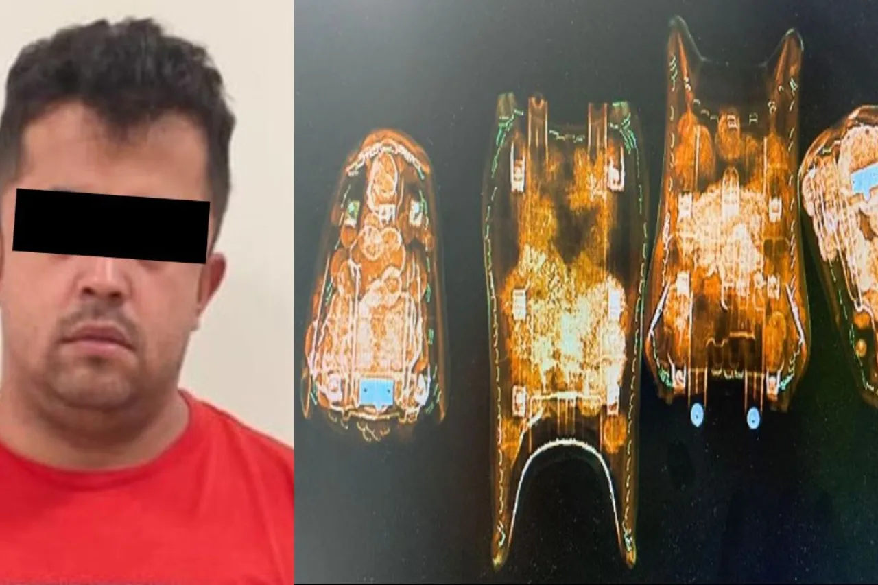 Sorprenden en el AIFA a extranjero con 4.4 kg de droga