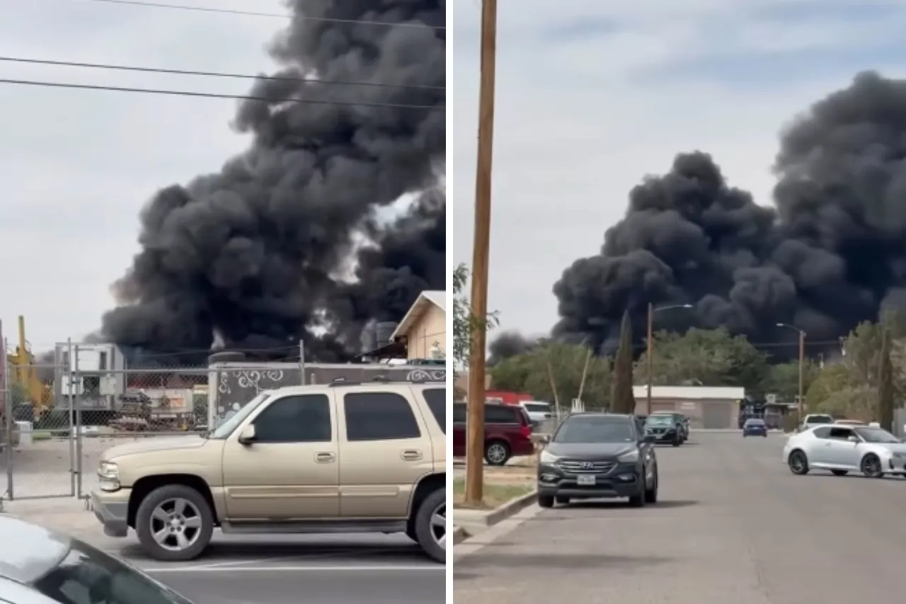 Video: Se incendia taller mecánico en El Paso