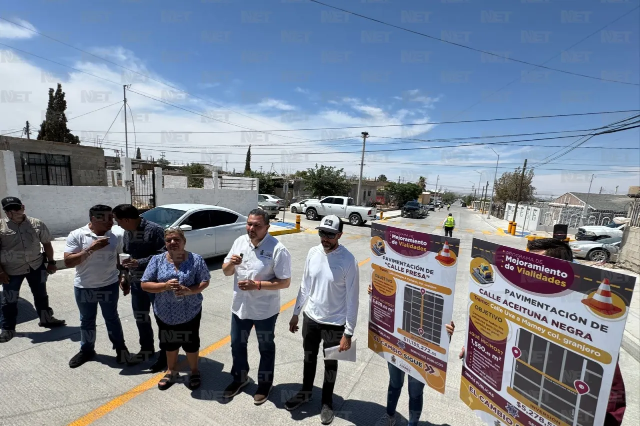 Entregan dos calles rehabilitadas en la colonia El Granjero