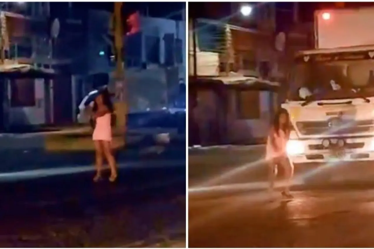 Video: Camión arrolla y mata a mujer ebria; intentaba cruzar la calle